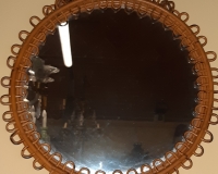Specchio da parete rattan