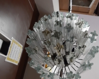 LAMPADARIO VETRO DI MURANO QUADRILOBI  VENINI